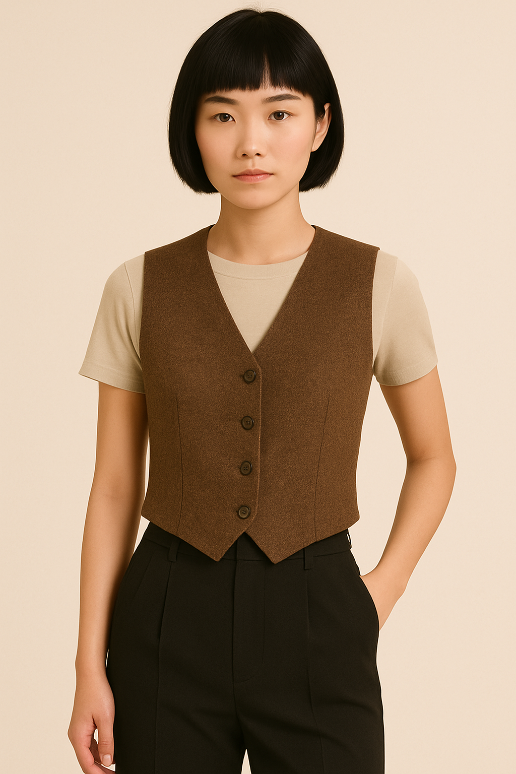 Áo dạ nâu