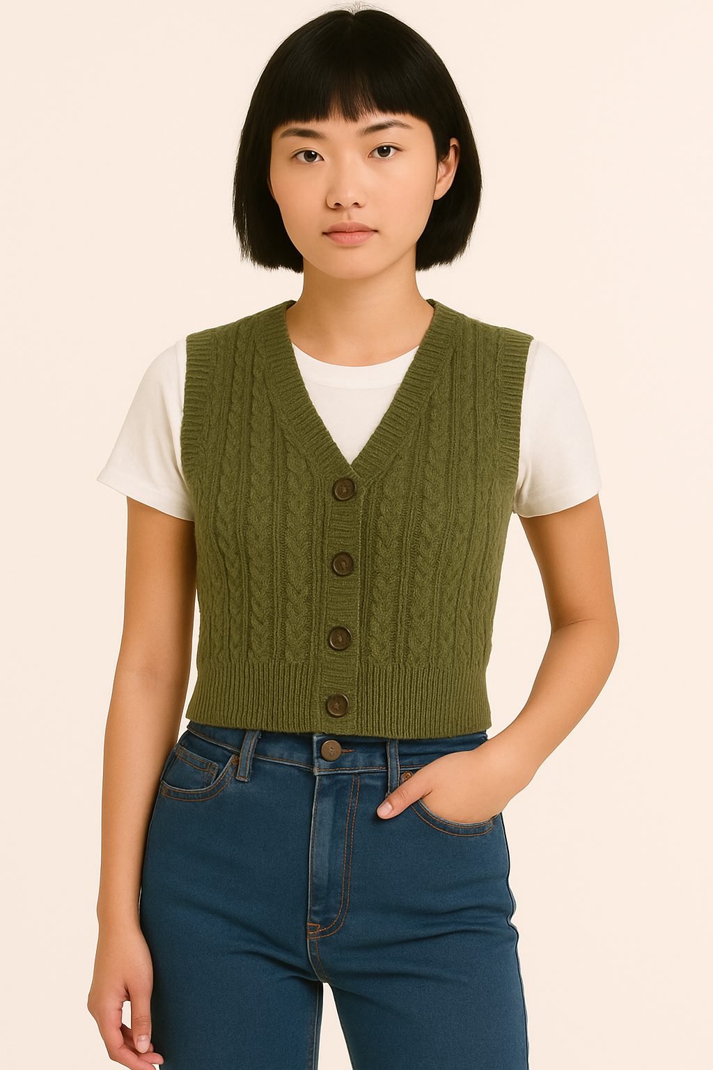 Áo dạ xanh lá